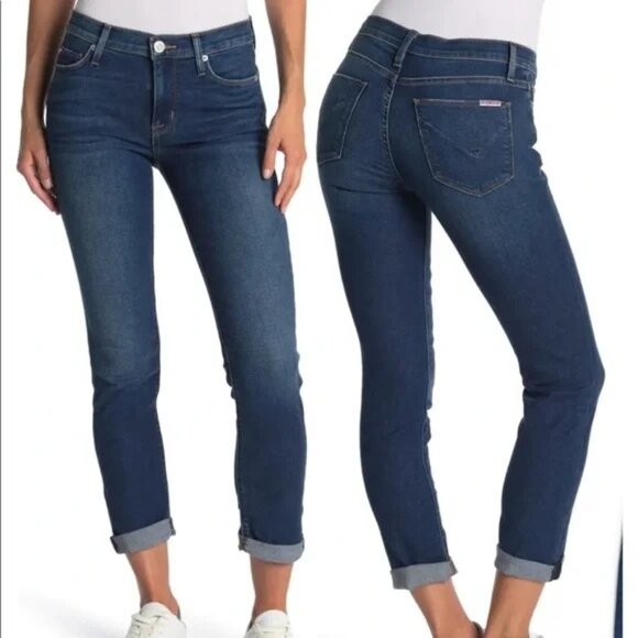Hudson Denim - Hudson Natalie Mid-Rise Straight Ankle Cuff Jeans Size 29 Med Wash EUC